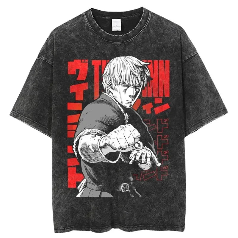 Vinland Saga Red Print - Oversized Heavyweight Tee
