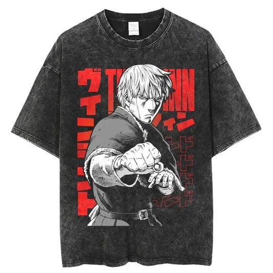 Vinland Saga Red Print - Oversized Heavyweight Tee